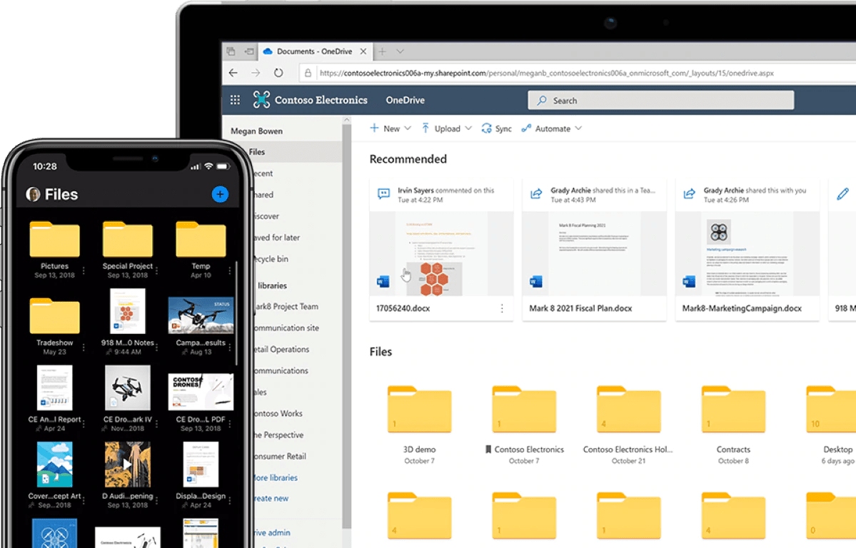 OneDrive for business dashboard