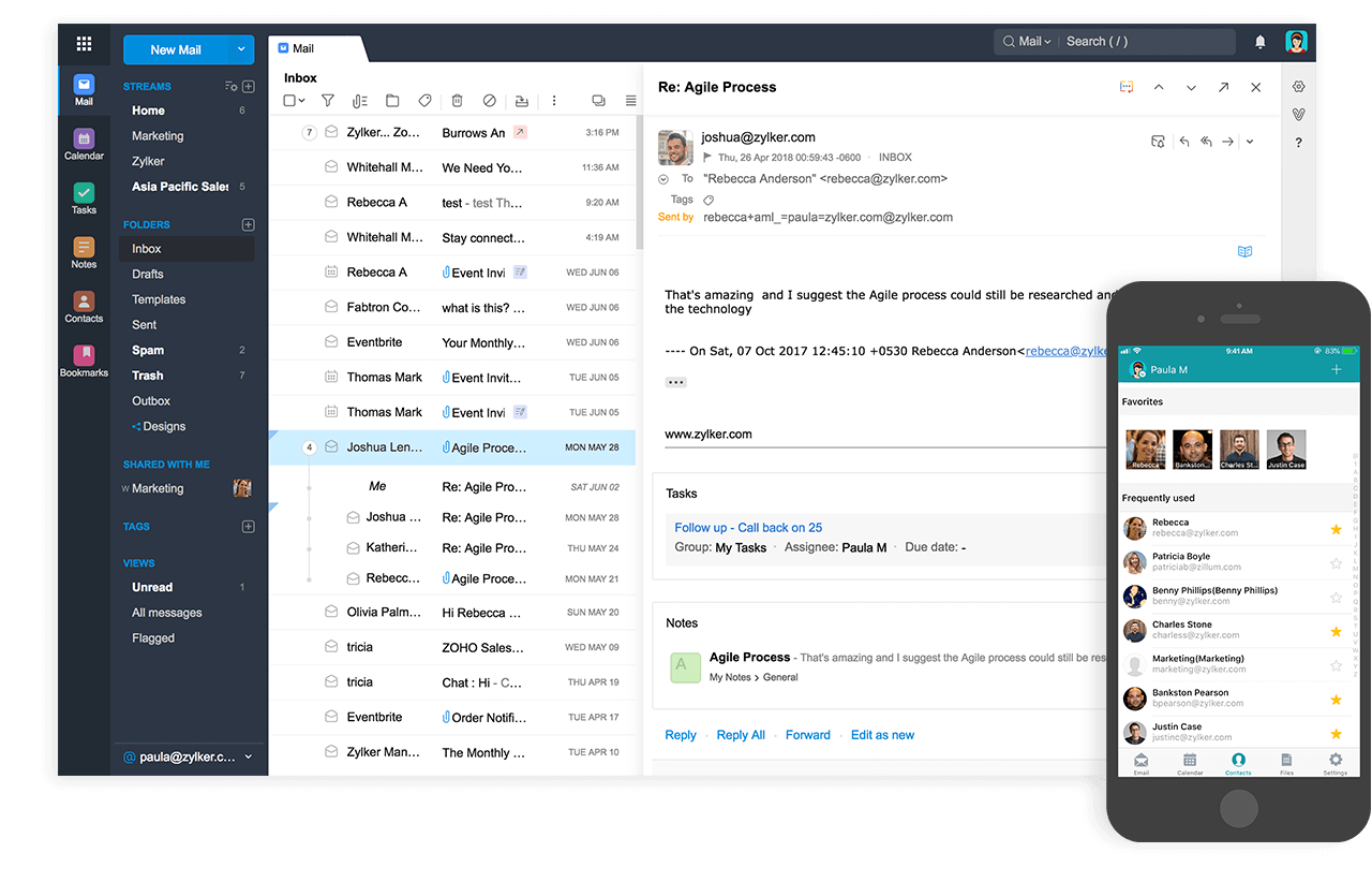 zoho workplace mailbox